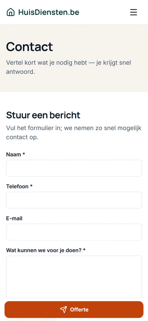 Contact op een gsm